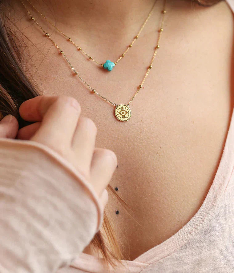 Collier VELASQUEZ Turquoise – L’élégance symbolique signée Zag Bijoux