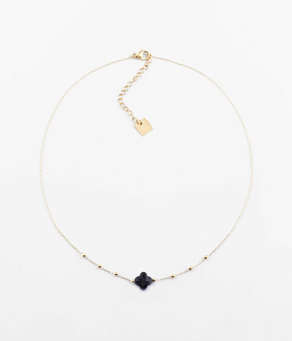 Collier VELASQUEZ trèfle onyx Zag bijoux