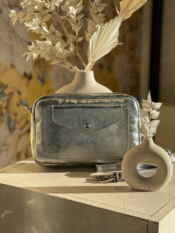 Sac cuir MANON silver – Image 2