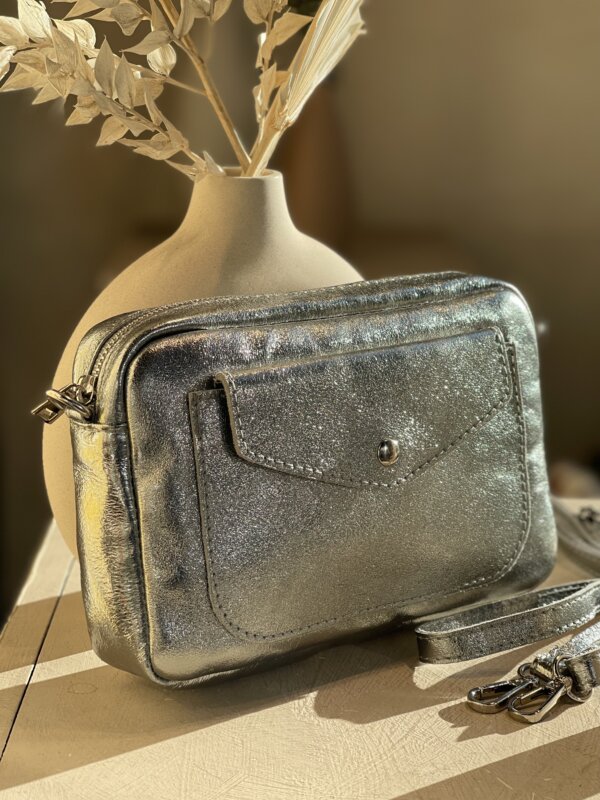 Sac cuir MANON silver