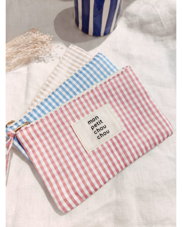 Pochette vichy rose Mon petit chou chou – Image 2