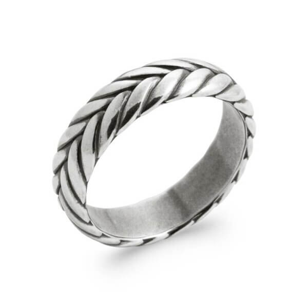 Bague rigide Tresse Argent925