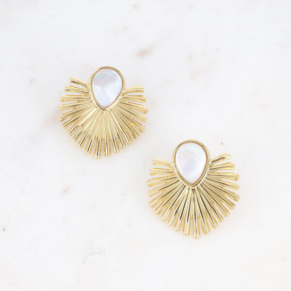 Boucles d'oreilles NACRE soleil – Image 2