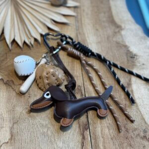 Porte clef teckel noir
